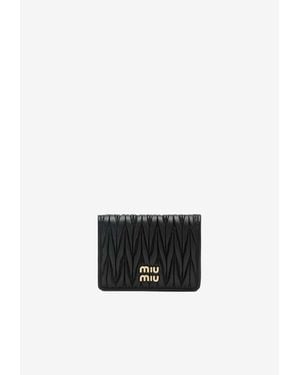Miu Miu Bi-Fold Leather Wallet - White