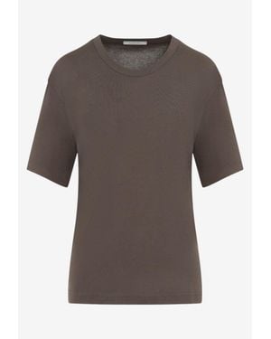 Lemaire Ribbed Crewneck T-Shirt - Gray