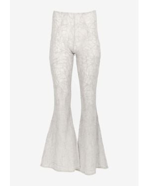 Charo Ruiz Elys Embroidered Flared Trousers - White