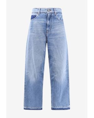 Pinko Washed Straight-Leg Jeans - Blue