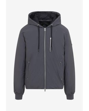 Moose Knuckles Northdale Zip-Up Hooded Jacket - Grey
