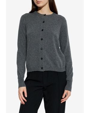 Ferragamo Ribbed Knit Cardigan - Grey