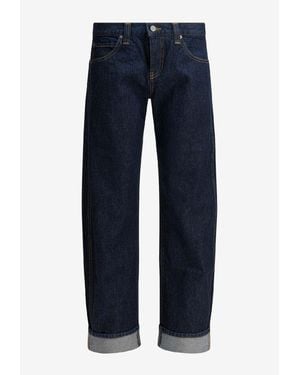 KHAITE Karo Turn-Up Jeans - Blue