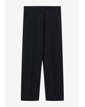 Miu Miu Wool-Blend Tailored Pants - Blue