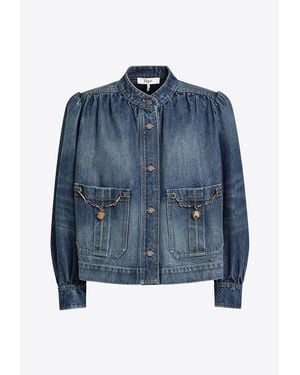 Chloé Gathered Jacket - Blue