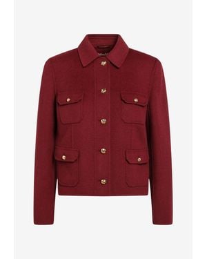 Max Mara Venere Wool-Blend Jacket - Red