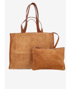 Jérôme Dreyfuss Medium Léon Suede Tote Bag - Brown