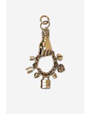 Chloé Hand And Heart Bag Charm Keyring - White