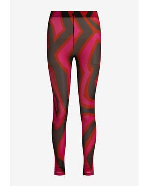 PUCCI Marmo Print Leggings - Red