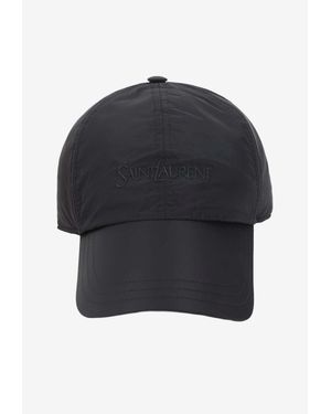 Saint Laurent Embroidered Baseball Cap - Blue