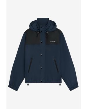 Celine Drawstring Windbreaker Jacket - Blue
