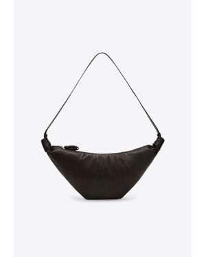 Lemaire Medium Croissant Leather Bag - White