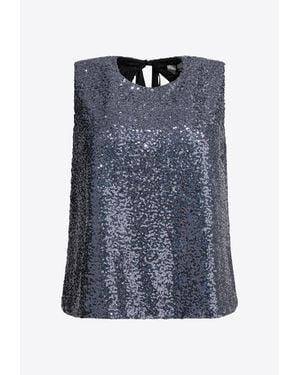 Semler Sequin-Embellished Top - Blue