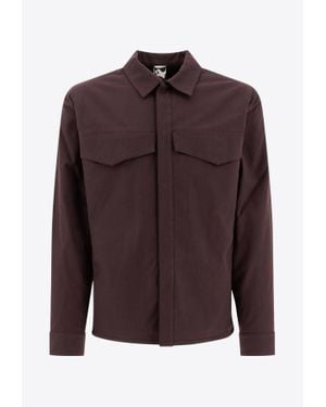 GR10K Alpha Buttoned Overshirt - Brown
