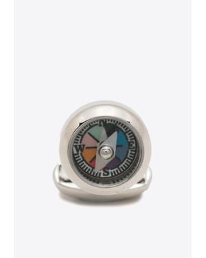 Paul Smith Compass Mother-Of-Pearl Cufflinks - Metallic