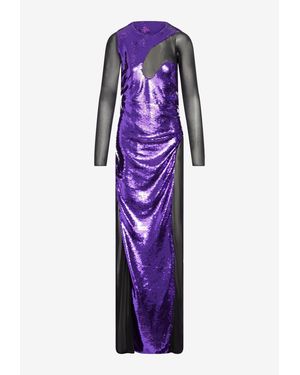 Tom Ford Sequined Maxi Dress - Purple