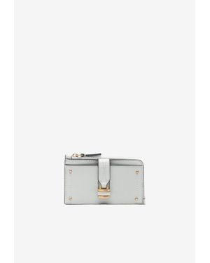 Chloé Small Paddington Leather Zip Cardholder - White