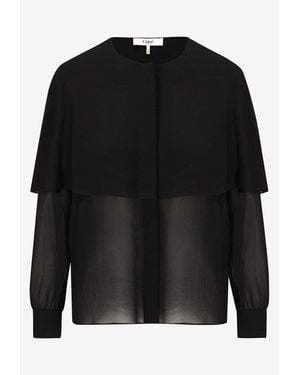 Chloé Long-Sleeved Cape Blouse - Black