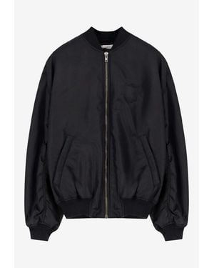 ih nom uh nit Bomber Zip-Up Jacket - Black
