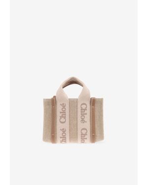 Chloé Mini Woody Tote Bag - Natural