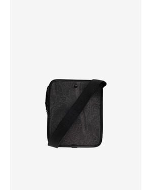 Etro Paisley Jacquard Messenger Bag - Black