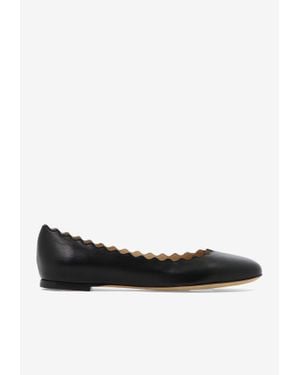 Chloé Lauren Leather Ballet Flats - White
