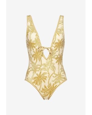 Eres Destination Printed One-Piece Swimsuit - Metallic