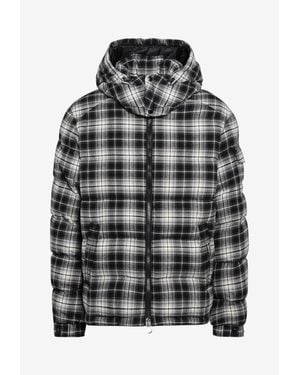 Moncler Flannel Check Down Jacket - Grey