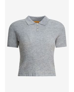 Guest In Residence Wool Polo T-Shirt - Gray
