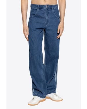 adidas Originals Straight-Leg Firebird Jeans - Blue