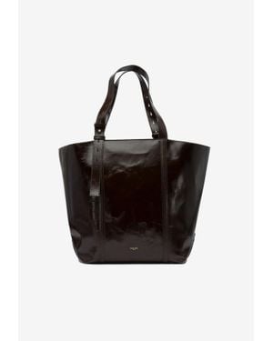 Golden Goose Shiny Leather Tote Bag - Black