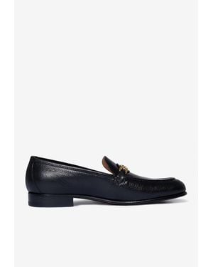 Tom Ford Grained Leather Loafers - Blue