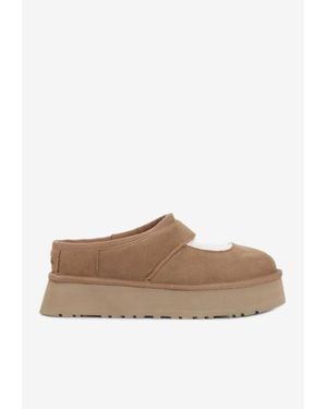 UGG Bea Mary-Jane Flatform Suede Slippers - Brown