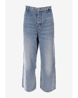 Ami Paris Washed Straight-Leg Jeans - Blue
