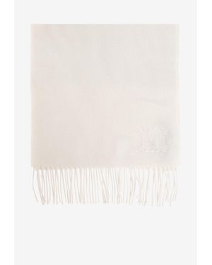 Max Mara Dalia Textured Blend Scarf - White