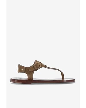 Isabel Marant Akel Suede Flat Sandals - Grey