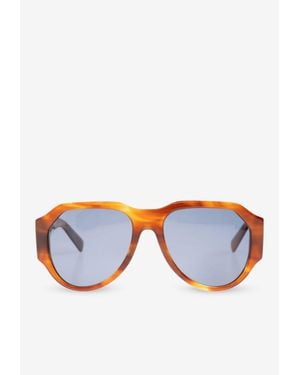 Dolce & Gabbana Logo Aviator Sunglasses - Blue