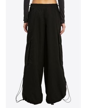 Palm Angels Wide-Leg Cargo Pants - Black
