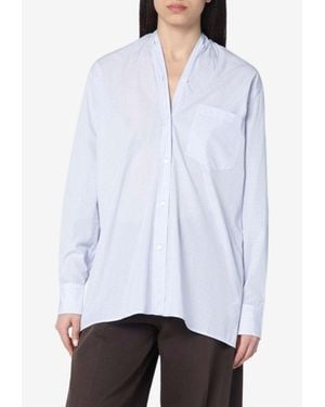 6397 Long-Sleeved Check Shirt - White