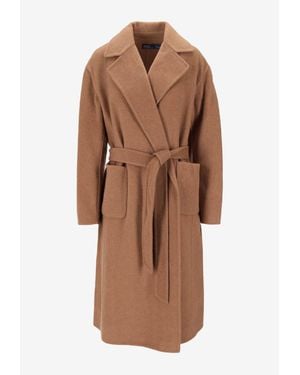 Ralph Lauren Leonarda Cashmere Wrap Coat - Brown