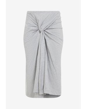 Dries Van Noten Hemellana Knotted Skirt - Gray