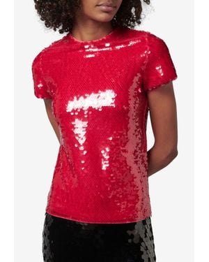 Paris Georgia Basics Mermaid Sequined Top - Red