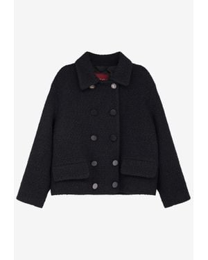 Gucci Double-Breasted Wool Coat - Blue