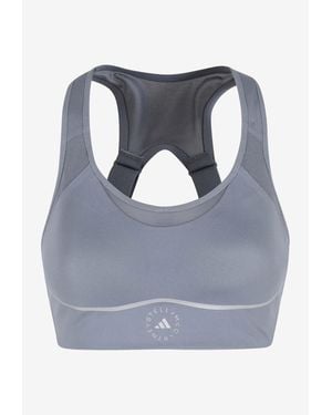 adidas By Stella McCartney Racerback Logo Sports Bra - Blue