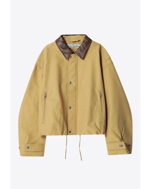 Acne Studios Twill Bomber Jacket - Natural