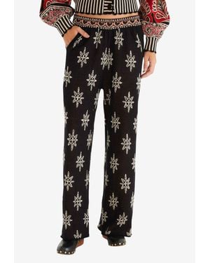 FARM Rio Ainika Love Coconut Groove Knit Pants - Black