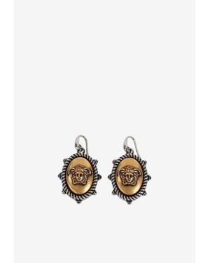 Versace Tivoli Medusa Medallion Earrings - White