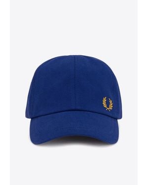 Fred Perry Logo Embroidered Baseball Cap - Blue