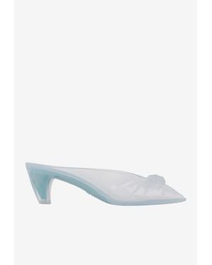 Chloé 55 Knotted Jelly Mules - White