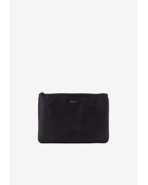 Kiton Iconic Logo Clutch - White